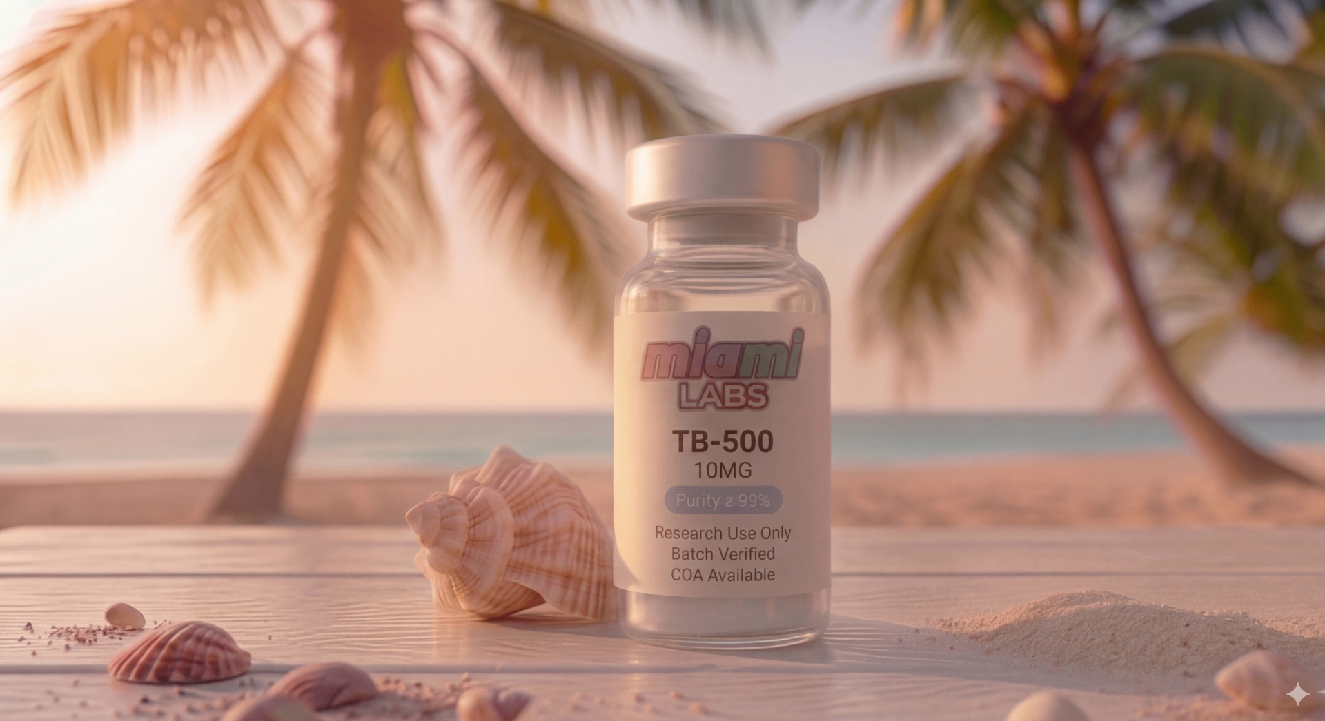 DDGPEPTIDES TB-500 peptide vial with Certificate of Analysis